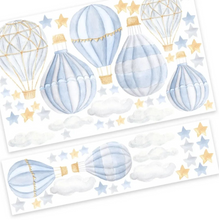 Carregar imagem no visualizador da galeria, Blue and Grey Hot Air Balloons