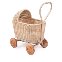 Carregar imagem no visualizador da galeria, Natura Trixie Rattan Doll Pram
