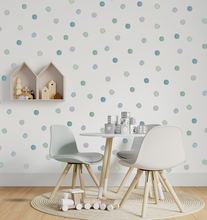 Carregar imagem no visualizador da galeria, Green, Blue and Grey Colorful Polka Dots