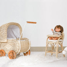 Load image into Gallery viewer, Natura Maisie Rattan Doll High Chair
