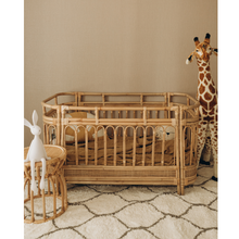 Cargar imagen en el visor de la galería, Natura Arya Rattan Baby Cot
