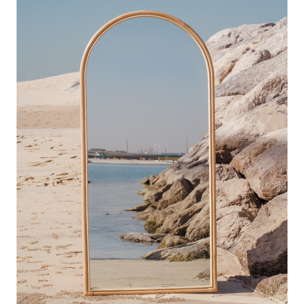 Natura Zagreb Rattan Floor Mirror