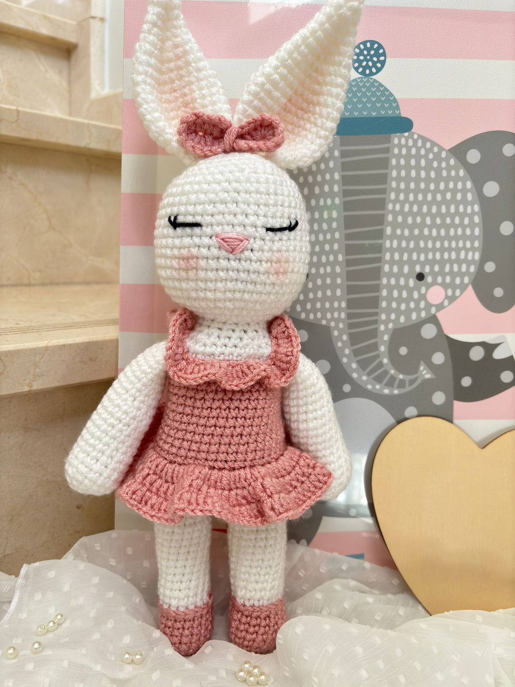 Crochet Toy Bunny - Rosy