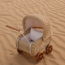 Load image into Gallery viewer, Natura Lilly Rattan Doll Pram
