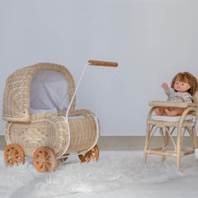 Load image into Gallery viewer, Natura Lilly Rattan Doll Pram
